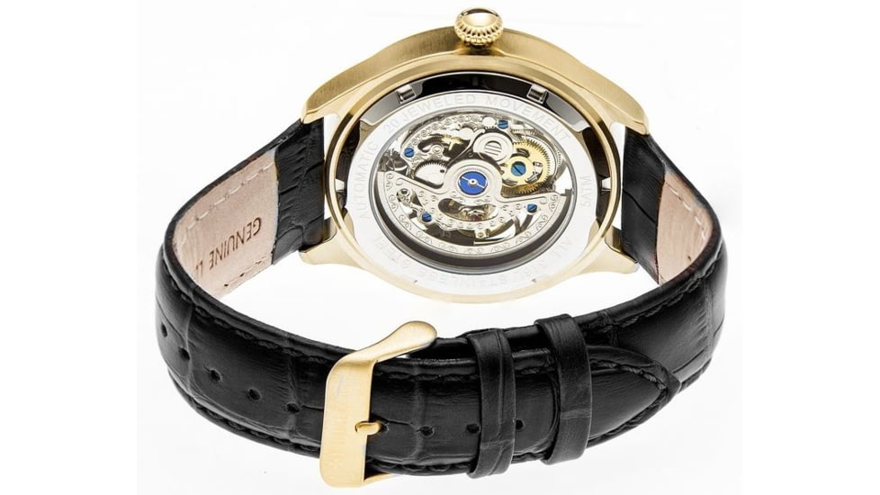 Heritor Odysseus Men's Watches, Gold Case, Black Dial HERHR3706