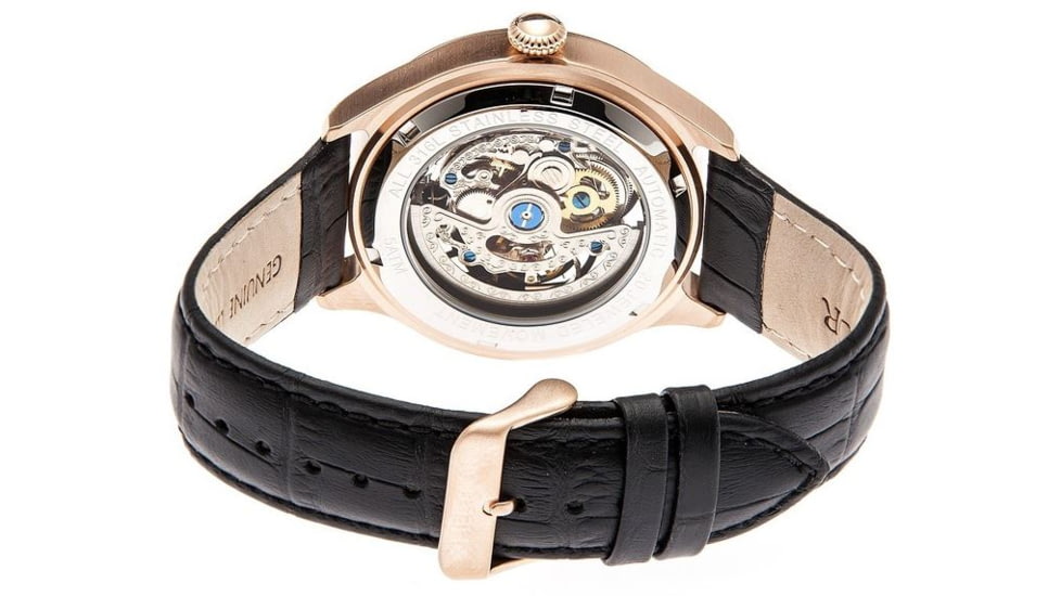 Heritor Odysseus Men's Watches, Rose Gold Case, Black Dial HERHR3708