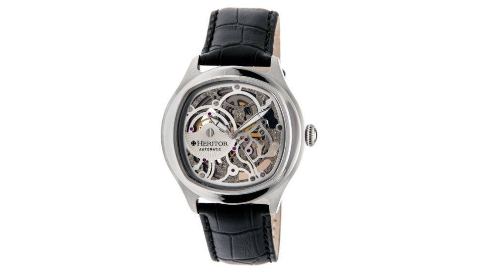 Heritor Odysseus Men's Watches, Silver Case, Silver Dial HERHR3703