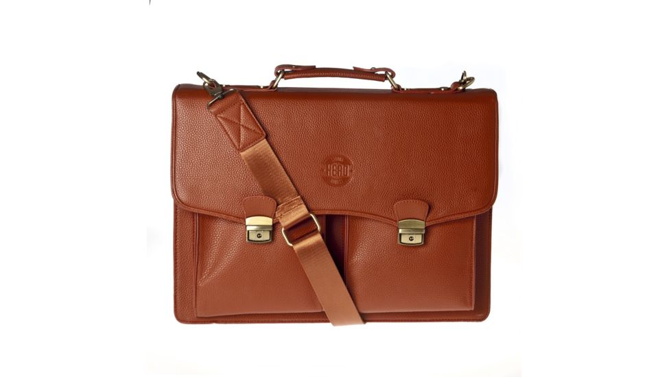 Hero Briefcase Eisenhower Series 275BRN Better Than Leather, Brown HROB275BRN