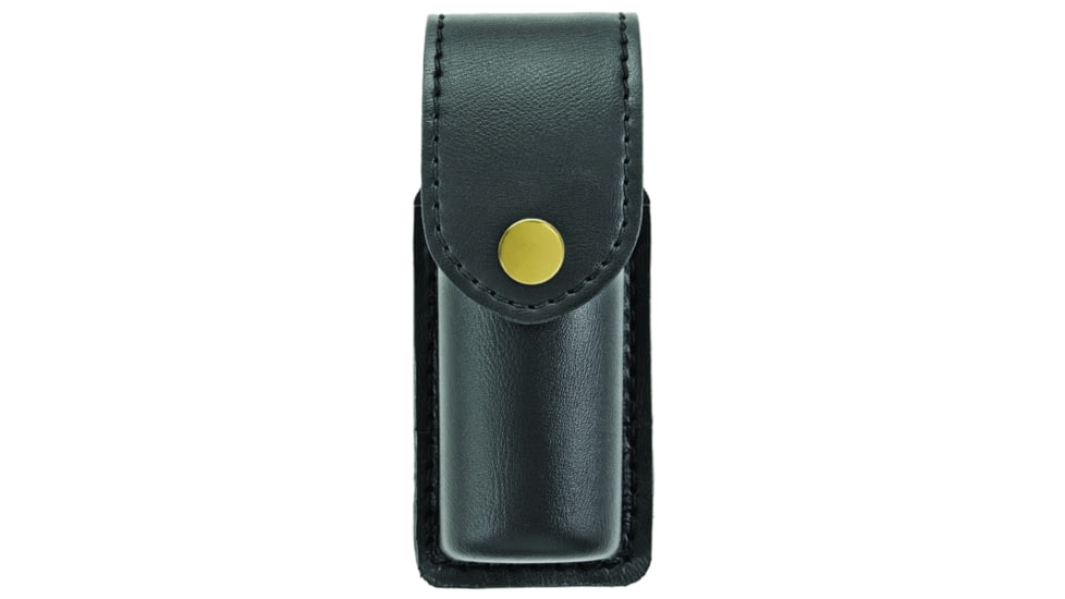 HEROs PRIDE AirTek MK2/MK3/MK6 OC Pepper Spray Case, Brass Hardware, Plain, Black, 1458PA