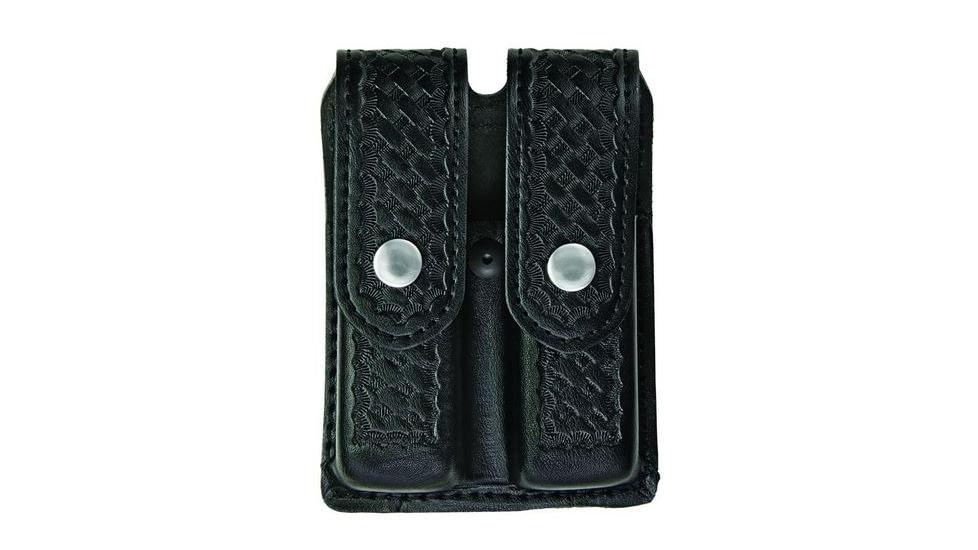 Hero's Pride Double Magazine Case, Medium, AirTek, BW, Silver Snaps, Medium 1432WN