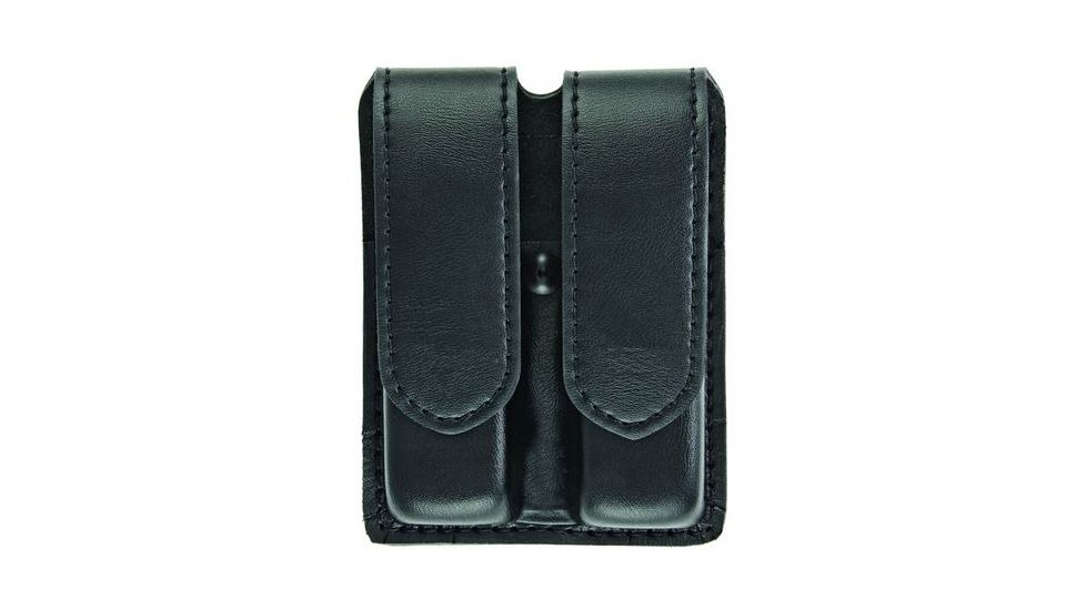 Hero's Pride Double Magazine Case, Medium, AirTek, Smooth, Hidden Snaps, Black, Medium 1432PC