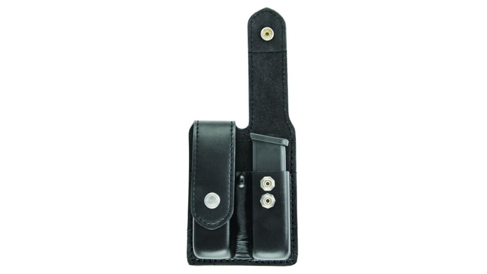 Hero's Pride Double Magazine Case, Medium, AirTek, Smooth, Silver Snaps, Medium 1432PN