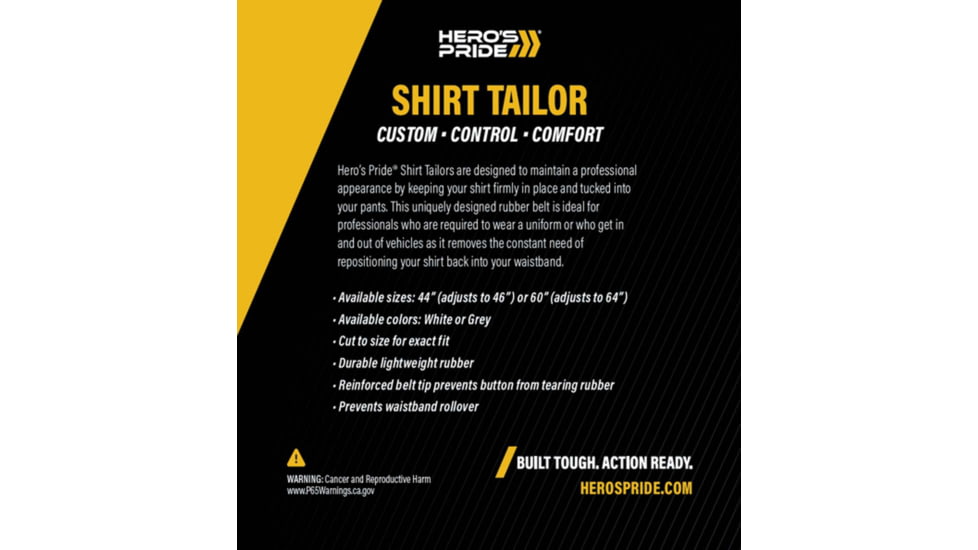 HEROS PRIDE Shirt Tailor Rubber Belt, Gray - 9074B44