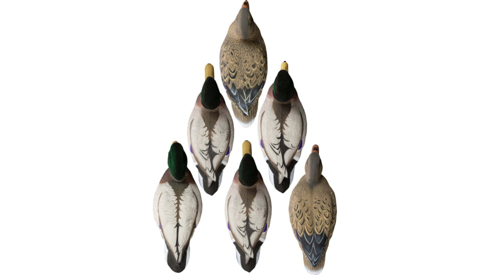 Higdon Outdoors Battleship Oversized Mallards Pack, Flocked Heads, 6 Pack, 16034