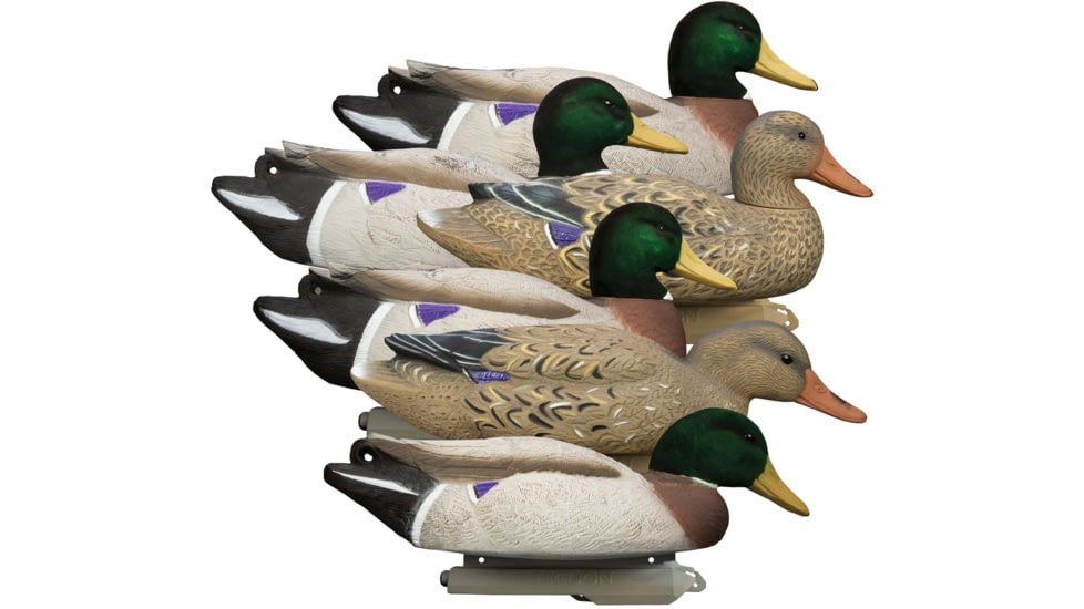 Higdon Outdoors Battleship Oversized Mallards Pack, Flocked Heads, 6 Pack, 16034