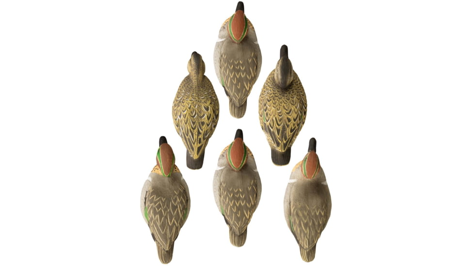 Higdon Outdoors Standard Green Wing Teal Pack, Multi Color, Foam Filled, 6 Pack, 19943