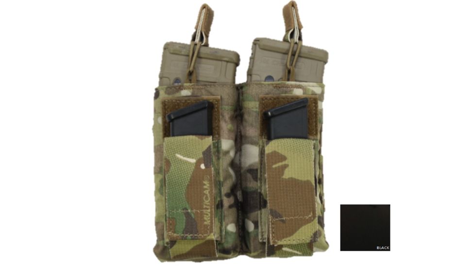 High Ground Gear M4/M16-Pistol Combo Pouch, Double, Black, HG-7994-6