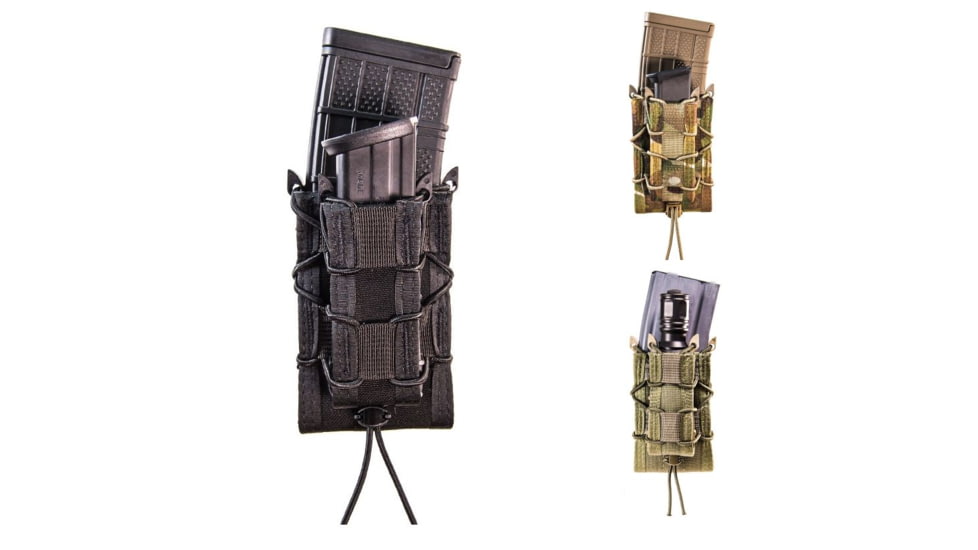 High Speed Gear Double Decker Taco Belt Mount Mag Holder, Black, MultiCam, Olive Drab