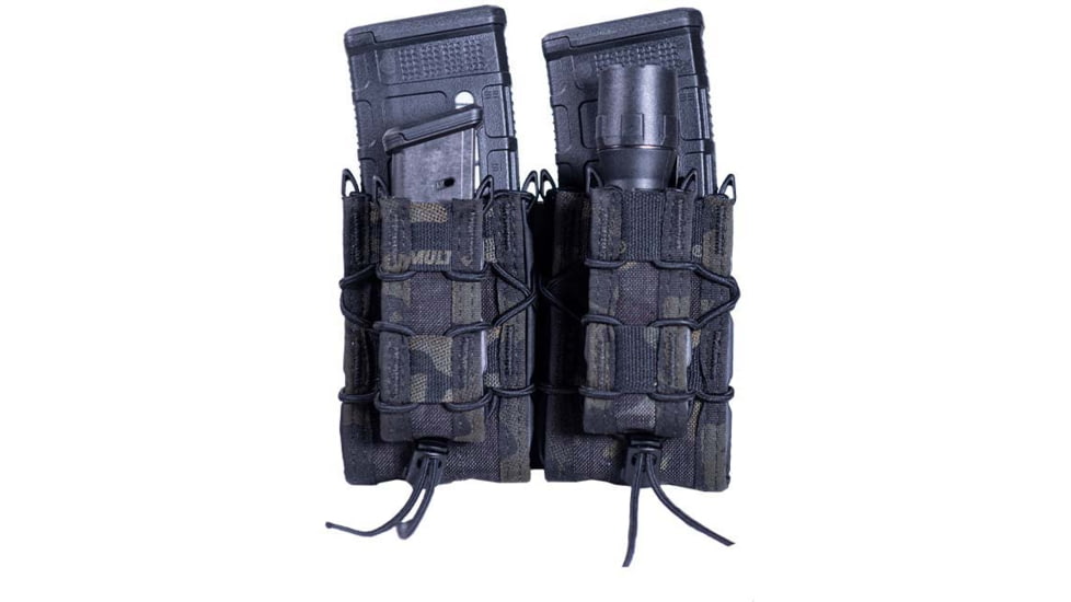 High Speed Gear Double Double Decker Taco Pistol Magazine Pouch, MultiCam Black, 11DD02MB