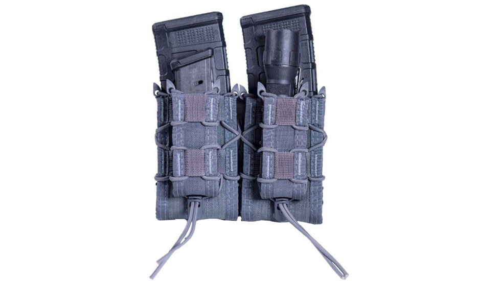 High Speed Gear Double Double Decker Taco Pistol Magazine Pouch, Wolf Gray, 11DD02WG