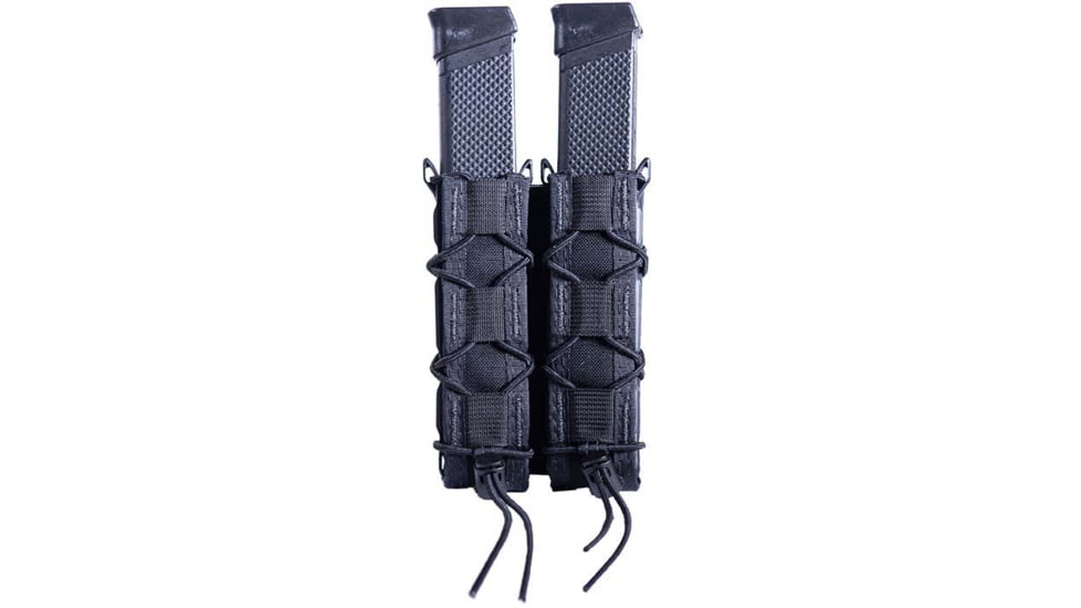 High Speed Gear Double Taco Pistol Magazine Pouch - Extended, Black, 11EX02BK