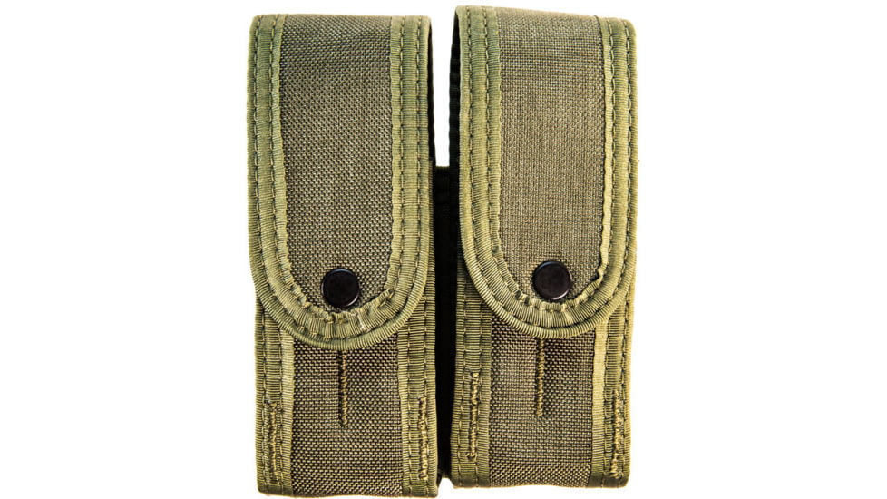 High Speed Gear Duty Double Pistol TACO-Covered Plus Adaptable Belt Mount ABM Pouch, Olive Drab, 41PX12WG