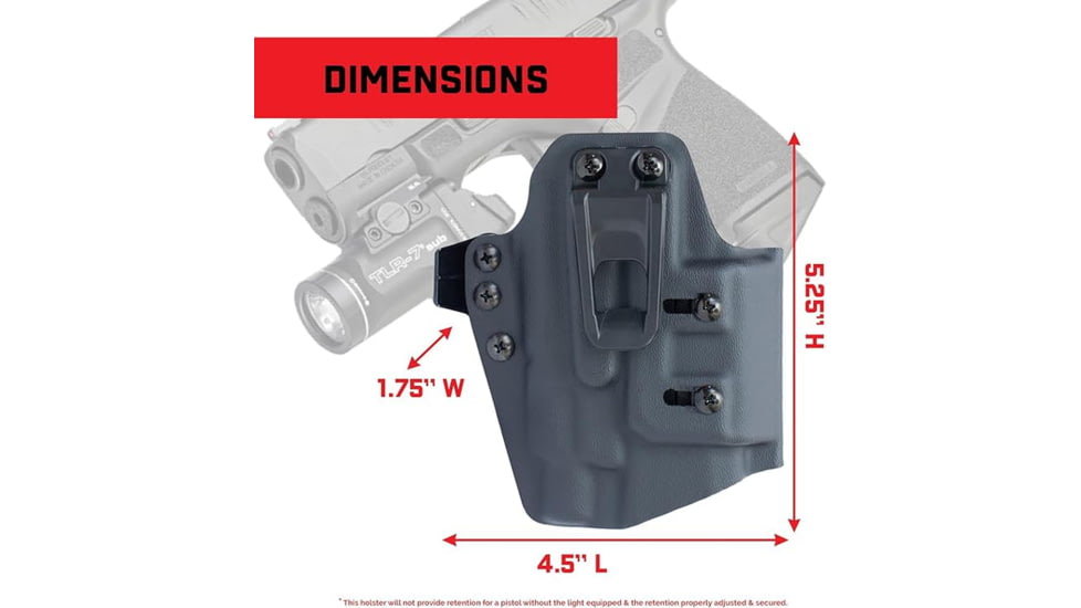 Crucial Concealment 1400 UNIVERSAL LIGHT HOLSTER BLK