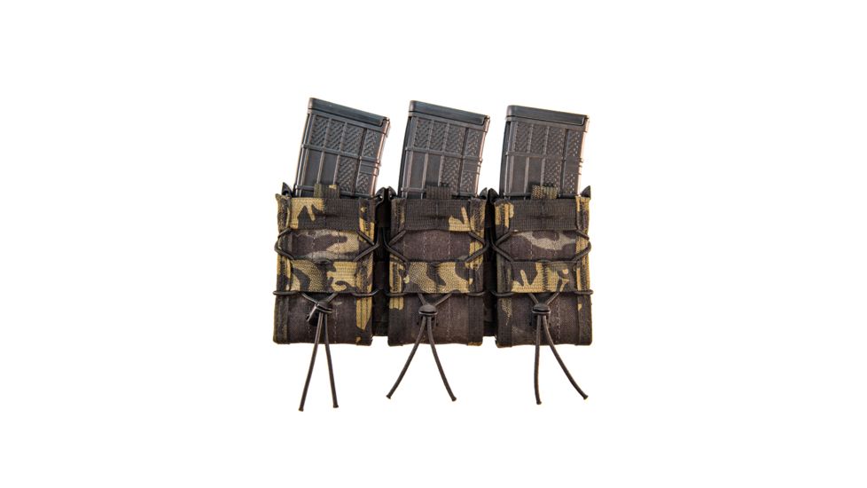 High Speed Gear Triple Taco Shingle Rifle Magazine Pouches, MultiCam Black, 45TA00MB