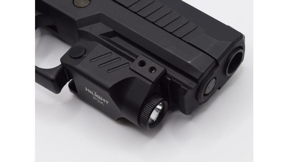 Hilight P3X 500 Lumens LED Weapon Light, SIG Sauer P226, Springfield Armory XD-S, G 19, SIG Sauer P320, G 17, G 34, S&amp;W M&amp;P M2.0, Springfield Armory XD-M, Lithium Ion, Black, P3X