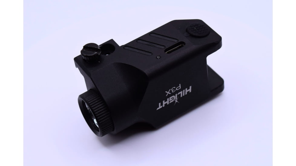 Hilight P3X 500 Lumens LED Weapon Light, SIG Sauer P226, Springfield Armory XD-S, G 19, SIG Sauer P320, G 17, G 34, S&amp;W M&amp;P M2.0, Springfield Armory XD-M, Lithium Ion, Black, P3X