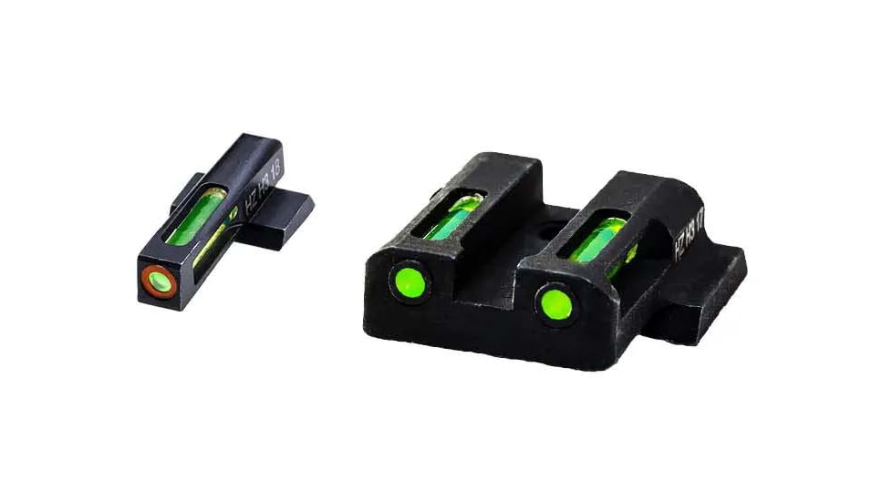HiViz LiteWave H3 Tritium/Litepipe Pistol Night Sight Set - Fits All S&amp;W M&amp;P Shield In All Calibers, Except M&amp;P CORE/ 22/ Long Slide