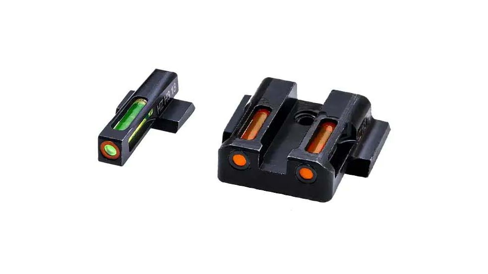 HiViz LiteWave H3 Tritium/Litepipe Pistol Night Sight Set - Fits All S&amp;W M&amp;P Shield In All Calibers, Except M&amp;P CORE/ 22/ Long Slide