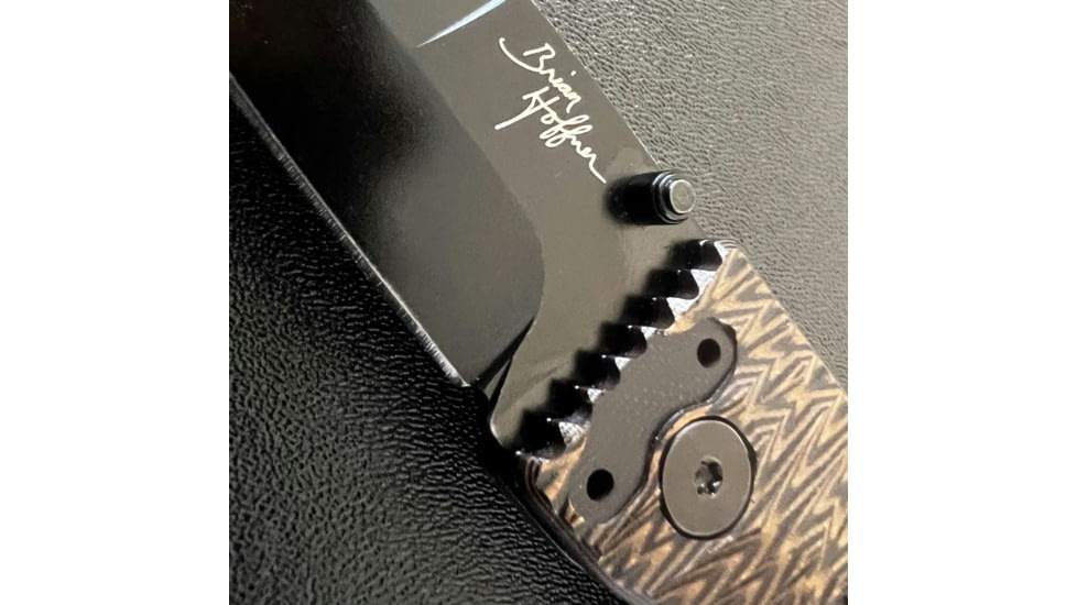 Hoffner Knives Folding Knife, 3.5in, 440c, Spear Point Blade, Chiseled Maduro Grip, Black Smooth Blade, FK-S3SBK-CMA