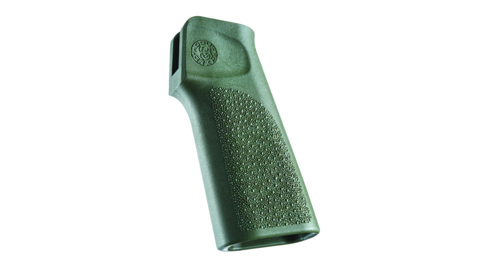 Hogue AR15/M16 15 Degree Vertical, No Finger Groove, Polymer, OD Green, 13101