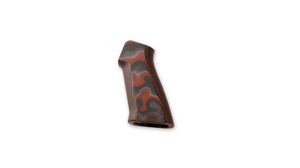 HOGUE AR15 / M16 No Finger Groove Smooth G10, G-Mascus Red Lava 13669