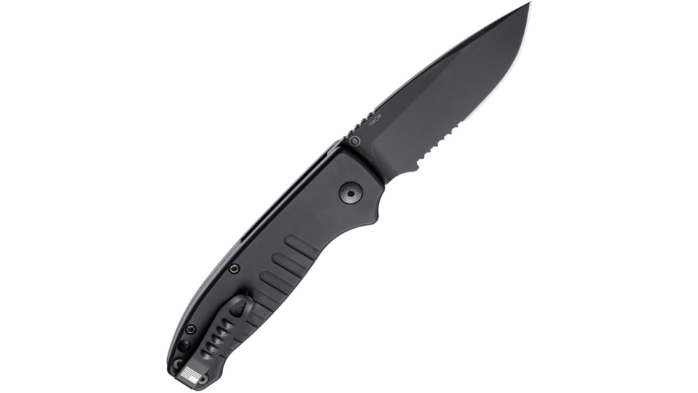 Hogue Ballista-I 3.5in Button Lock Automatic Folding Knife, Black, NSN 1095-01-446-4348, 64139