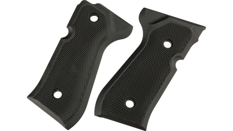 Hogue Beretta 92 Checkered Aluminum - Matte Black Anodized 92170