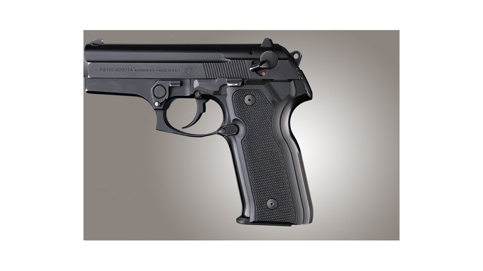 Hogue Beretta Cougar 8000 - 8040 - 8357 Checkered G-10 - Solid Black 91179
