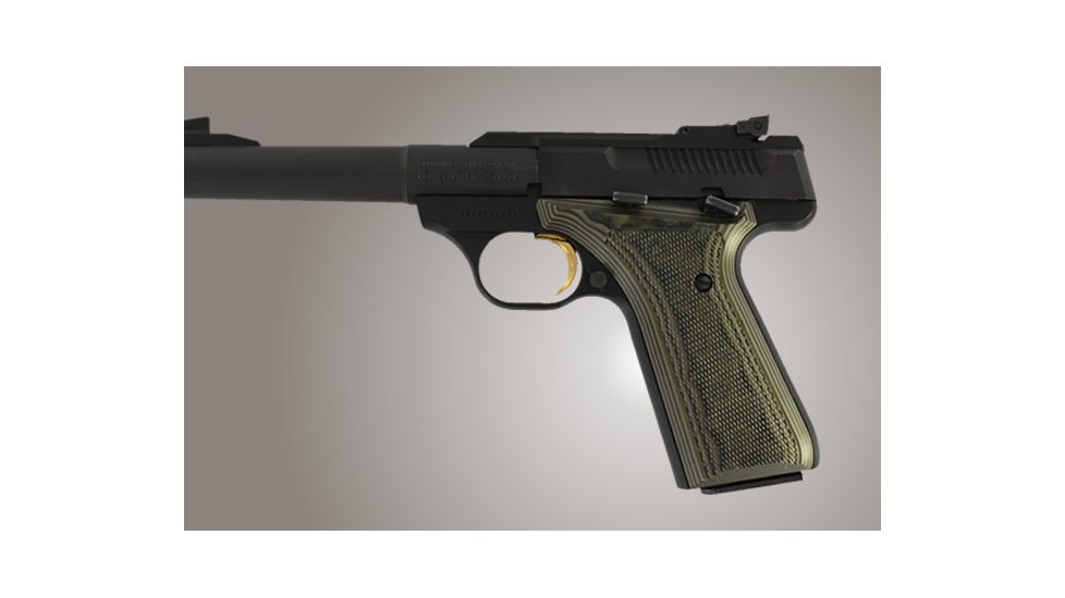 Hogue Browning Buckmark Checkered G 10 Od Green Camo 72178