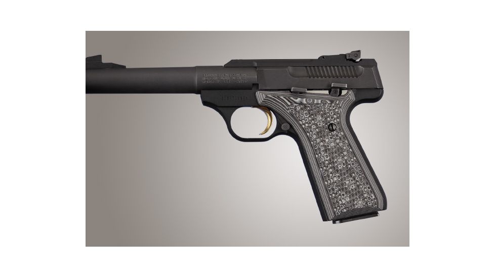 Hogue Browning BuckMark Piranha Grip G-10 - G-Mascus Black/Gray 72137-BLKGRY
