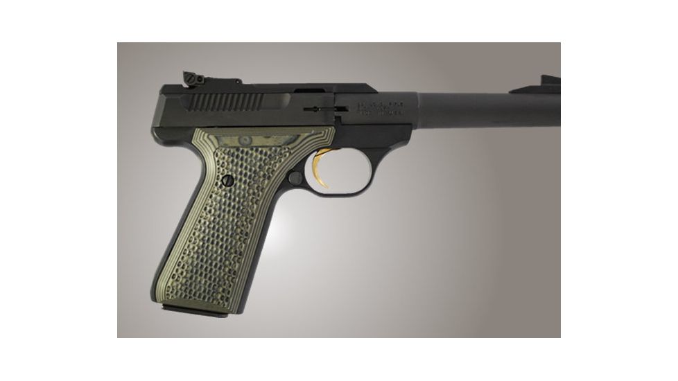 Hogue Browning BuckMark Piranha Grip G-10 - G-Mascus Green 72138
