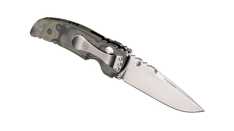 Hogue EX-01 3.5in Tactical Folder Drop Point Blade Tumble Finish G-10 Frame - G-Mascus Green 34178