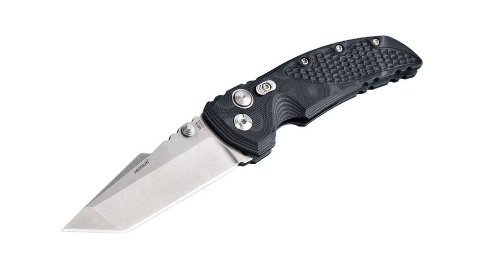 Hogue EX-01 3.5in Tactical Folder Tanto Blade Tumble Finish G-10 Frame - G-Mascus Black 34169
