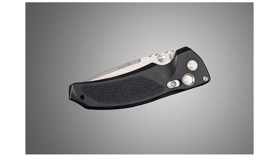 Hogue EX-03 4in Folder Drop Point Blade Tumble Finish Polymer Frame - Matte Black 34350