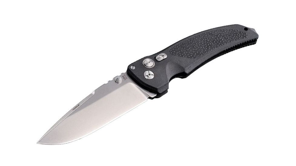 Hogue EX-03 4in Folder Drop Point Blade Tumble Finish Polymer Frame - Matte Black 34350