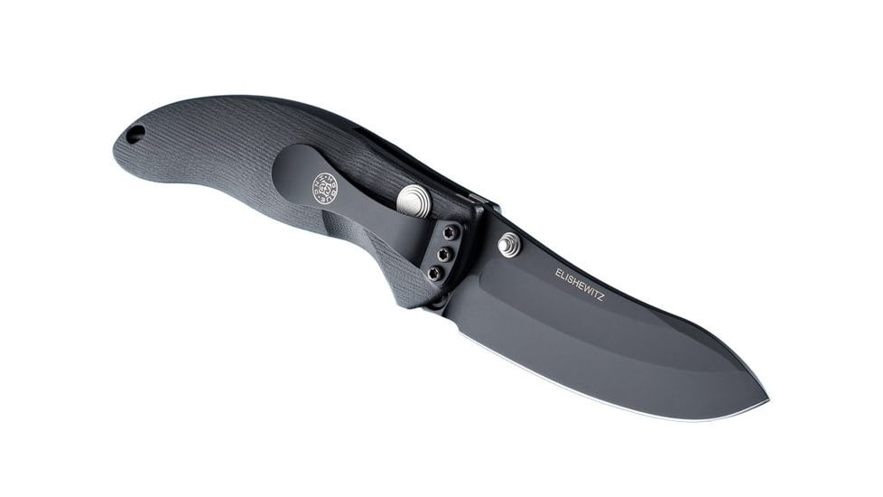Hogue EX-04 3.5in Folder Upswept Blade Black Finish G-10 Frame - Solid Black 34470