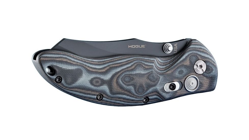 Hogue EX-04 3.5in Folder Wharncliffe Blade Black Finish G-10 Frame - G-Mascus Black/Gray 34469