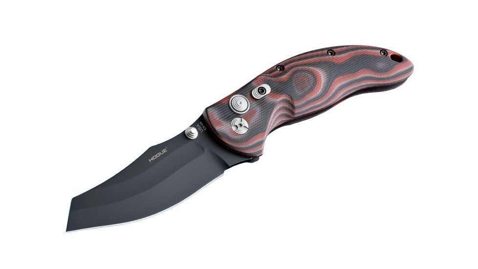 Hogue EX-04 3.5in Folder Wharncliffe Blade Black Finish G-10 Frame - G-Mascus Red Lava 34462