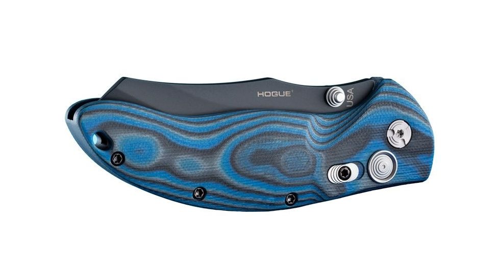 Hogue EX-04 4in Folder Wharncliffe Blade Black Finish G-10 Frame - G-Mascus Blue Lava 34443