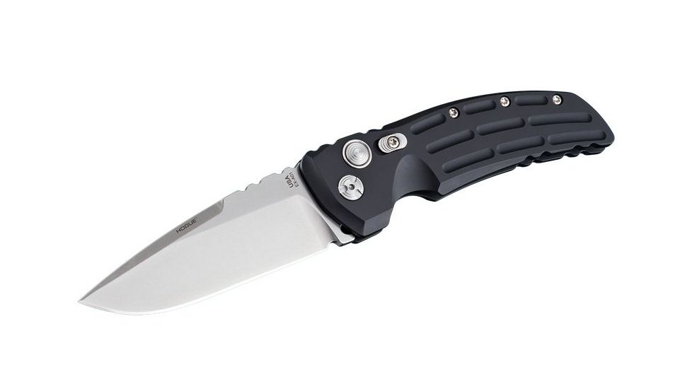 Hogue EX-A01 Automatic Folding Kinfe w/4in Drop Point Blade, Black 34116