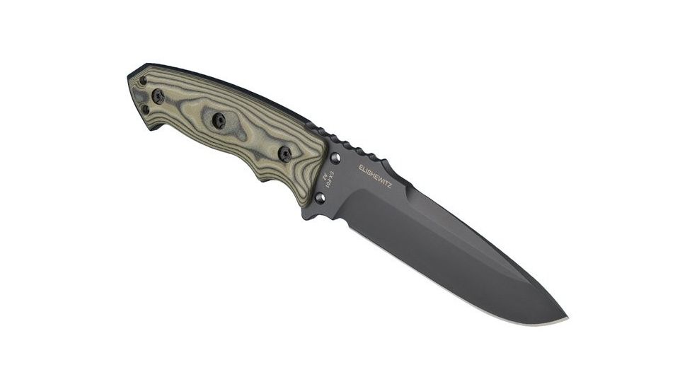 Hogue EX-F01 Fixed Blade Knife w/ 5.5in Drop Point Blade &amp; G-10 G-Mascus Green Handle