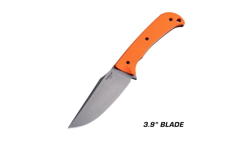 Hogue Extrak XL Fixed Blade Knife, 3.9 in Blade, CPM M4, Plain, Blaze Orange, 35850