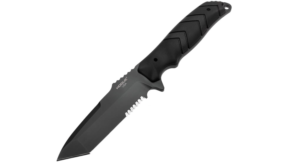Hogue Fray 4.2in Fixed Blade Knife, Black, NSN 1095-01-466-8569, 55349