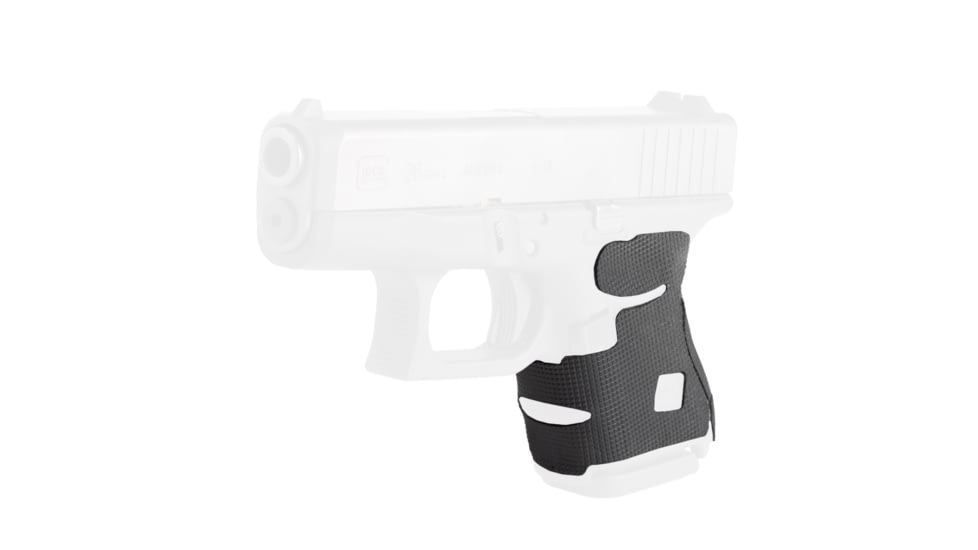 Hogue Glock 26, 27, 33, Wrapter Rubber Adhesive Grip, Block Texture, Small Frame Sub-Compact Generation 4 Small Backstrap, Black, 18648