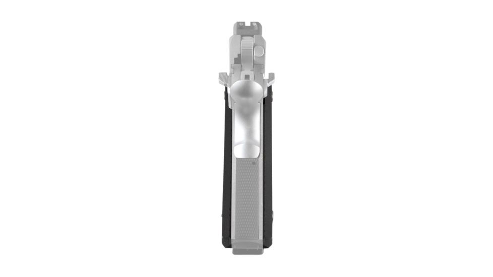 Hogue Govt. Aluminum Magrip Kit - Checkered Flat Mainspring Matte Black 01250
