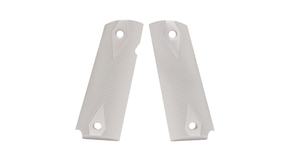 Hogue Govt Checkered Aluminum, Brushed, Gloss Clear, Anodized 45175