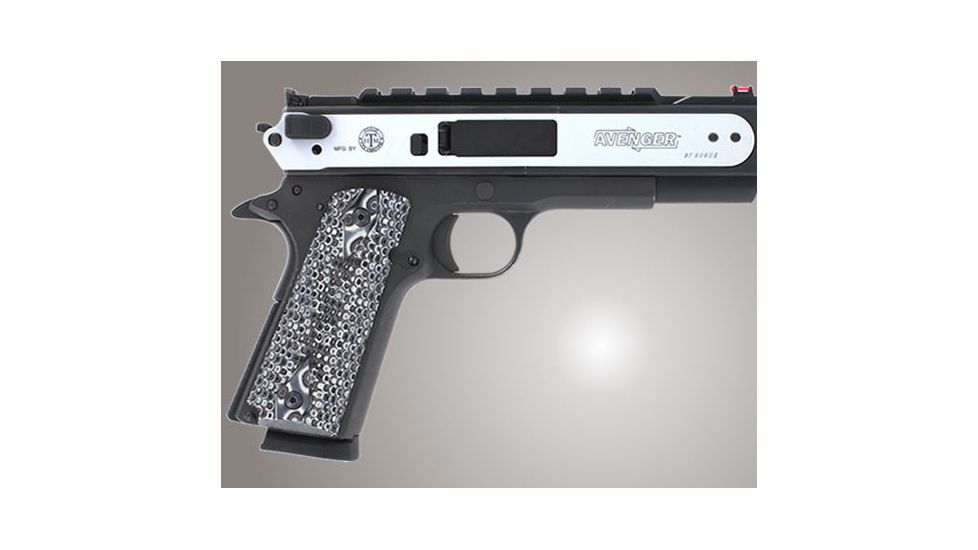 Hogue Govt. G-10 3/16 Thin Piranha Grip G-Mascus Black/Gray 01437-BLKGRY