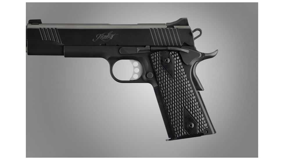 Hogue Govt. G-10 3/16 Thin Piranha Grip Solid Black 01439
